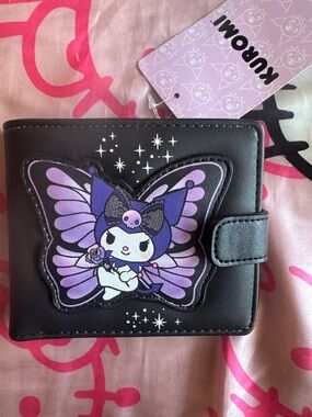 Her Universe Black and Purple Kuromi Butterfly Wallet